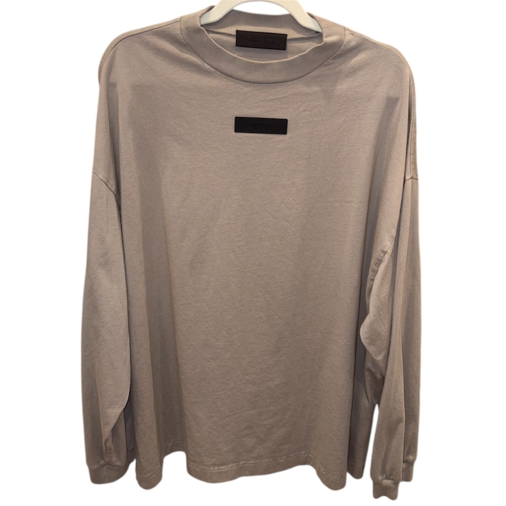 Fear of God Essentials Tan Long Sleeve Shirt, Size S